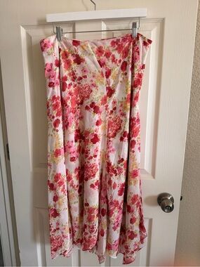Emma James Pink Floral Midi Skirt